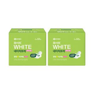 화이트 네이처포레 울트라슬림 날개형, 중형, 18매, 2개
