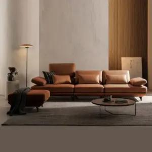 [가죽클리너증정][다우닝] 클라임 4인 리프트업 전체 통가죽 소파