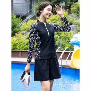 [하프클럽/모슬린]엄마옷 배색 래쉬가드수영복상하세트 MQG113675 마담/미시옷/중년여성