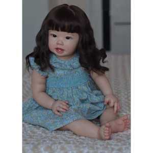 리얼 베이비돌 70cm 아기 의류 모델 인형 9 개월 아기 실제 비율 리본돌