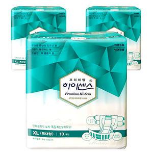 하이센스 프리미엄 와이드매직 특대형 10매x3팩 /매직테이프/테이프형 기저귀