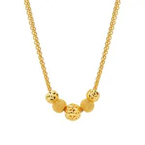 [한국금다이아몬드] 여자 순금 목걸이 드롭 컷팅 볼 24K 18.75g 18K장식