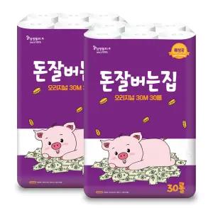 삼정 3겹 돈잘버는집 화장지 30m 30롤 2팩