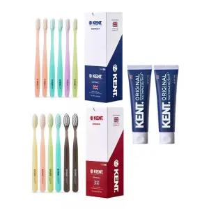 켄트칫솔 오리지널 부드러운 초극세모 6입, 1개+콤팩트 6입, 1개+오리지널 프레쉬 치약 120g, 2개