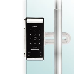 유리문전용 도어락 에버넷 초이스글라스 강화도어 카드키 디지털번호키