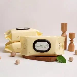 아기물티슈 80gsm 프리미엄 허니 옐로우 캡형 72매 x 10팩