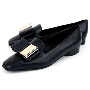 페라가모 더블 보우 여성 로퍼 LEDA 763178