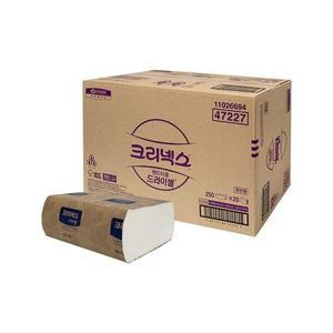 크리넥스 드라이셀 천연펄프 핸드타올 F250 VF 사무실 친환경 정수기 탕비실 피크닉 소풍