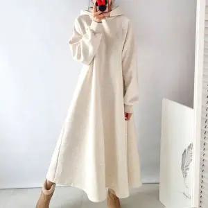 [보리보리/보리맘]플레어 후드 빅사이즈 A라인 롱 원피스