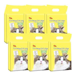 먼지없는 고양이 두부모래 8L 3kg 녹차향 x 6개 가는입자