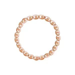 [모아르]14K 심플 콩 사다리 체인 금 반지 TYPE-B