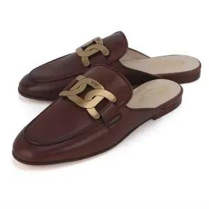 토즈 로고 체인 사보 뮬 슬리퍼 XXW79A0EX40 NF5S 607