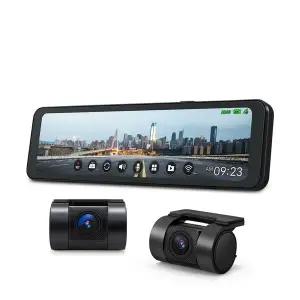 [실내형] 파인뷰 R5 POWER Wi-Fi 룸미러 블랙박스 64GB 자가장착 2채널 Q/F 26cm(2/19∼순차발송)