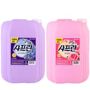 대용량 샤프란 20L 섬유유연제 헹굼세제 세탁세제 대용량샤프란