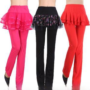 라인댄스복 하의 여성 댄스복 라틴 스커트 치마 댄스 스포츠 공연복 바지