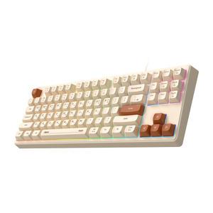 :앱코 MK87 저소음 텐키리스 멤브레인 키보드 (오트밀)