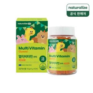 [내일도착] 네추럴라이즈 키즈 멀티 비타민 꾸미 1박스 (1개월분)/ 아기 종합 젤리 구미 C