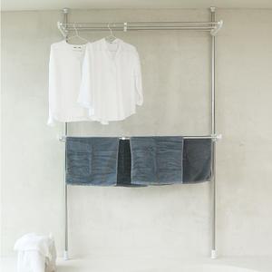 길이 조절 스탠드 기둥식 행거형 베란다 빨래 건조대