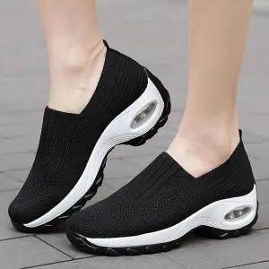 [오노마] ONM 심플 에어 쿠션 슬립온 니트 경량 키높이 끈없는 신발 (S11100173)