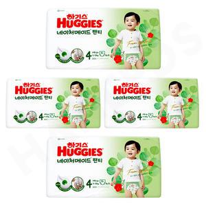 2024 하기스 네이처메이드 팬티형 4단계 남아용 52매X4팩 대형 아기 기저귀