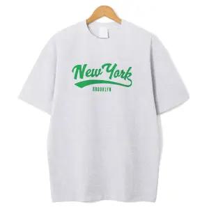 [엠엔씨][MNC] 뉴욕레터링 오버핏 반팔티 (MDBT686DG)