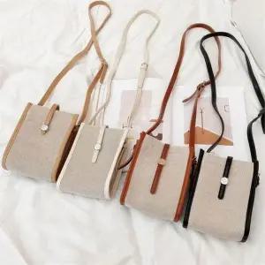 [셀러허브][라일리] Rly 캔버스백 패브릭 캐주얼 데일리 고급 미니 크로스백 (S10098177)