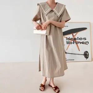 [보리보리/보리맘]바삭 모노 세라 롱 원피스 빅사이즈 여름 휴양지 여행 임부복 XA482