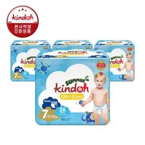 [1박스] 오슬림 썸머 팬티형 기저귀 7단계 4팩 104매)