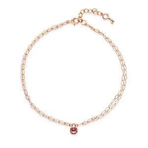 [비앤비골드] 14K 투어멀린 자물쇠 두줄 레이어드 체인발찌 NPA40211