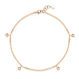 [비앤비골드] 18K 컷팅볼 딸랑이 함마링체인 발찌 NPA40215