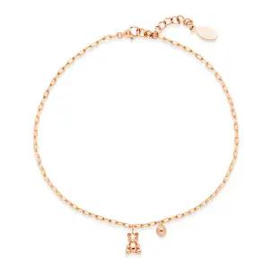 [비앤비골드] 18K 골드 곰돌이 펜던트 발찌 NPA40216