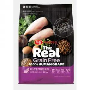 더리얼 캣 그레인프리 크런치 닭고기 시니어 (1.6kg) 고양이 노령묘사료