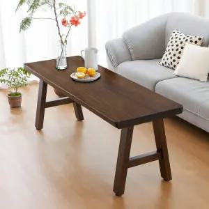 해찬솔 통원목 거실 소파테이블 1800TR_w600 우드슬랩/통원목다리/원목테이블/
