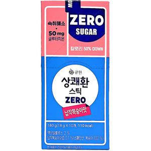 큐원 상쾌환 스틱 18g 10개(10포) 납작복숭아맛 상쾌한 젤리 숙취해소 원산지 상세설명참조