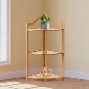 [텐바이텐]홈테리어 대나무 3단 코너 선반 인테리어 삼각 수납장 모서리