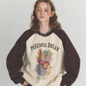 프레셔스 레글런 스웨트셔츠 베이지브라운