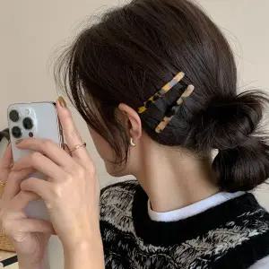 [홀리지][2개세트] 테디션 레오파드 호피 프랑스핀 헤어핀 집게핀