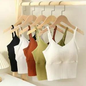 [하프클럽/다잇템]여자 캡 고무줄 끈 넓은 슬리브리스 브라탑