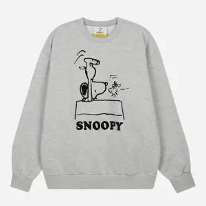 남성 스누피 쭈리 티셔츠_FODTS471M