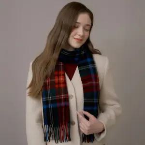 엘르 웨일스 울 롱 체크 머플러 SE44MW306