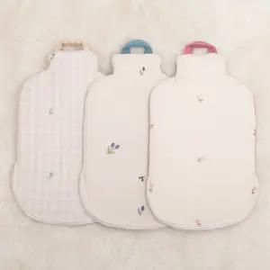 파쉬 커버만-보온물주머니 골덴 꽃자수 면커버 (2L용)