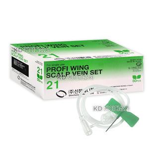신창 멸균 나비침 21g 3/4inch 50개입 scalp vein 피하수액 스칼프베인