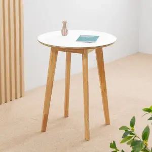 [공간미가구]밀키우드 600 원형 2인 화이트 주방 식탁 테이블 HPM