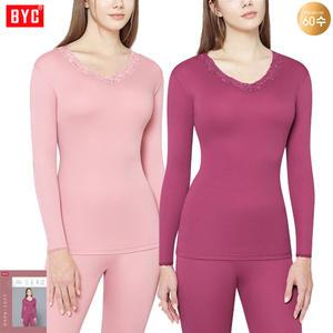 BYC60수양면레이스반영내복여상하1세트 DCS5067