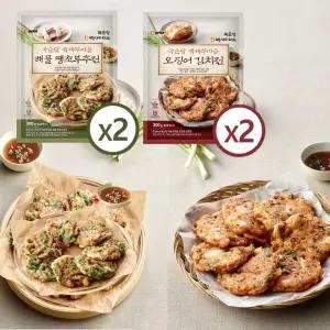 오프라이스 국순당 오징어김치전 땡초부추전 선택 2+2팩 1.2kg