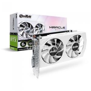 -이엠텍 지포스 RTX 3050 MIRACLE WHITE D6 6GB (정품) 그래픽카드 VGA