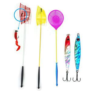 N송어채비 2인세트 송어낚시세트(견지대+지그헤드+웜) 2개+얼음뜰채 1개+제스트메탈 2개