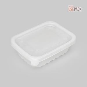 EH 사각 반 죽용기 소 50개 반투명 세트 밀폐 용기 일회용 배달 포장