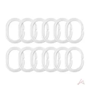 12p 커튼링 투명 샤워커튼고리 욕실커튼고리 (WFGTJEW)