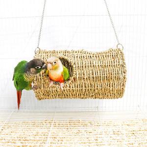 해초 동굴 터널 앵무새 은신처 S M 원통 포치 침대 새장 용품